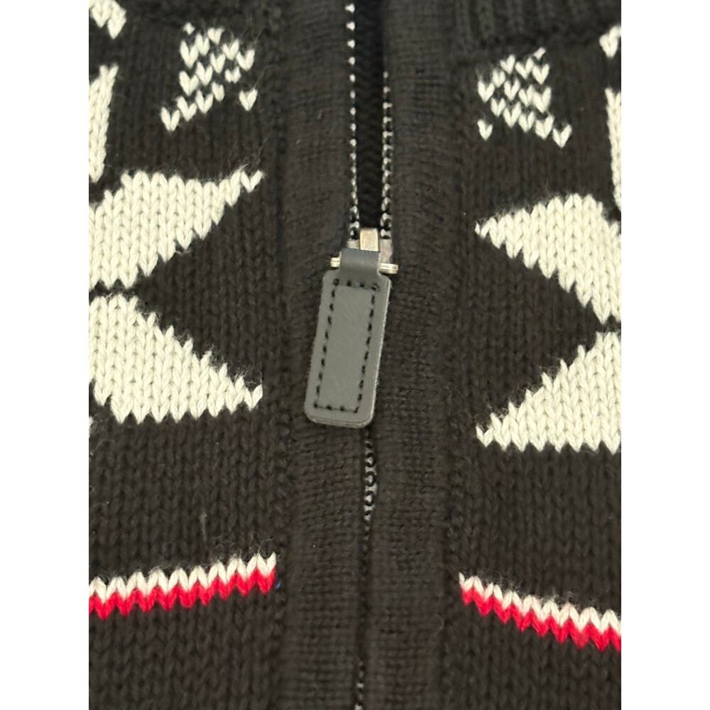 Chaps Mens Sweater Large Classic Fit Fair Isle Reindeer 1/4 Zip Nordic Sweater - Picture 6 of 13